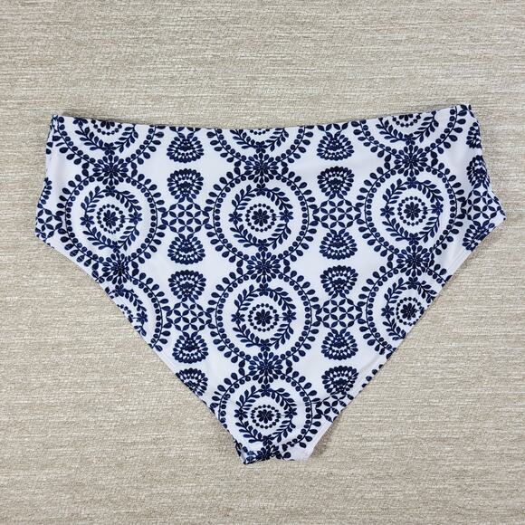 Bikini Swimwear Womens 4XL Blue‎ White Keyhole Soft Padding Swim Beach Summer - Picture 12 of 14